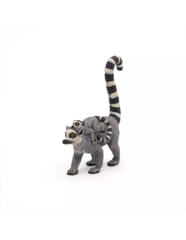 Figurine Lémurien et Bébé Papo - Primate Madagascar