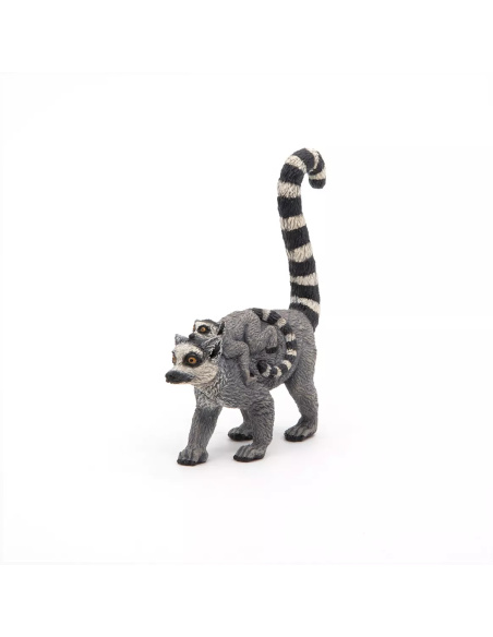 Figurine Lémurien et Bébé Papo - Primate Madagascar