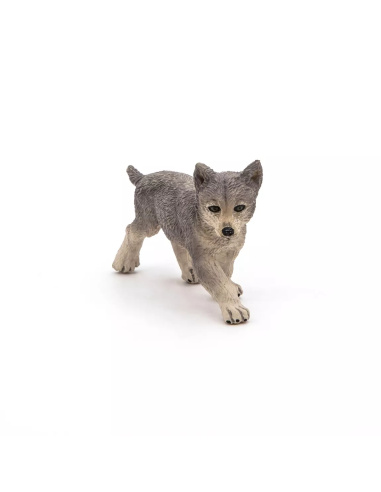Figurine Louveteau Gris Papo - Jeune Canidé