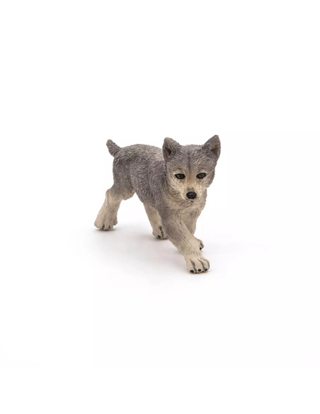Figurine Louveteau Gris Papo - Jeune Canidé