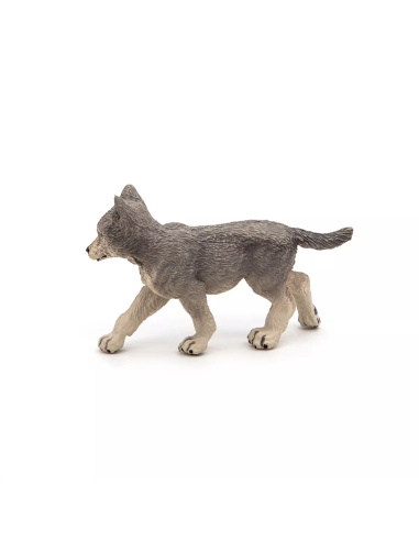 Figurine Louveteau Gris Papo - Jeune Canidé