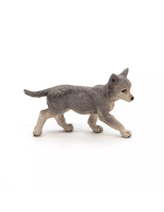 Figurine Louveteau Gris Papo - Jeune Canidé