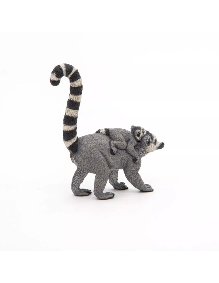 Figurine Lémurien et Bébé Papo - Primate Madagascar