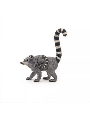 Figurine Lémurien et Bébé Papo - Primate Madagascar