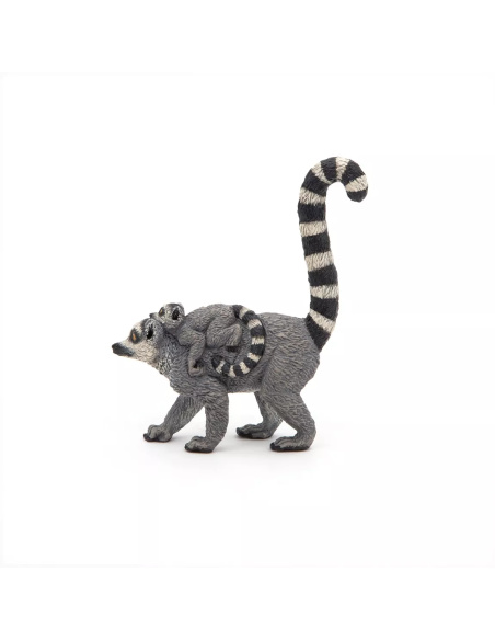 Figurine Lémurien et Bébé Papo - Primate Madagascar