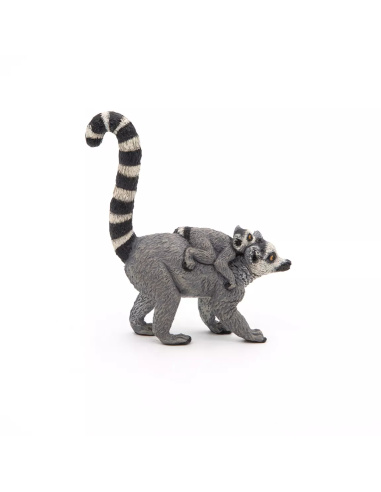 Figurine Lémurien et Bébé Papo - Primate Madagascar