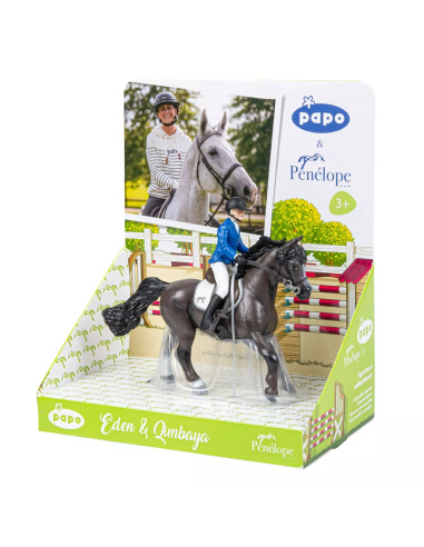 Figurine Eden et Quimbaya Papo 51577 | CSO Poney Junior | LesMinis
