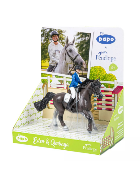 Figurine Eden et Quimbaya Papo 51577 | CSO Poney Junior | LesMinis