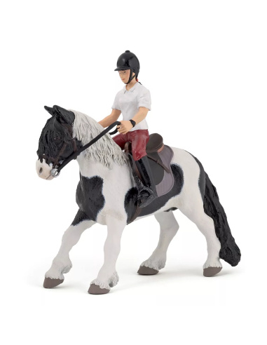Figurine Poney avec Selle Papo - Équitation Enfant