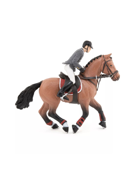 Cheval Saut Obstacle Cavalier Papo - Sport Équestre