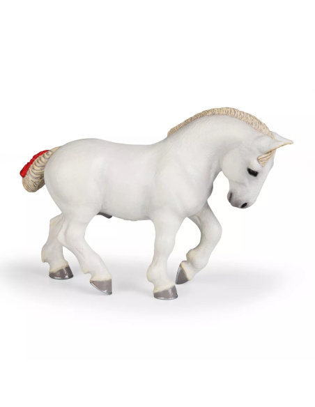 Figurine Percheron Blanc Papo 51567 | LesMinis Trait