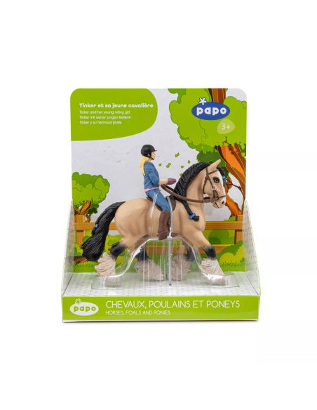 Tinker Jeune Cavalière Papo - Cheval Fidélité