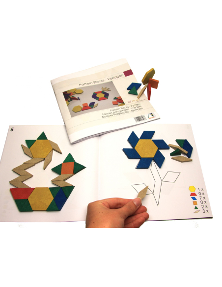 Modèles pour blocs de mosaïques géométrique Attrimaths (25pces) - Matériel de mathématiques pédagogique