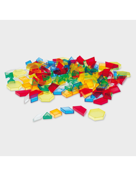 Coffret de 360 Formes géométriques Attrimaths transparentes - Matériel Pédagogique