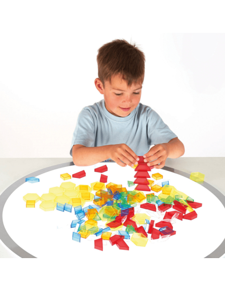 Coffret de 360 Formes géométriques Attrimaths transparentes - Matériel Pédagogique