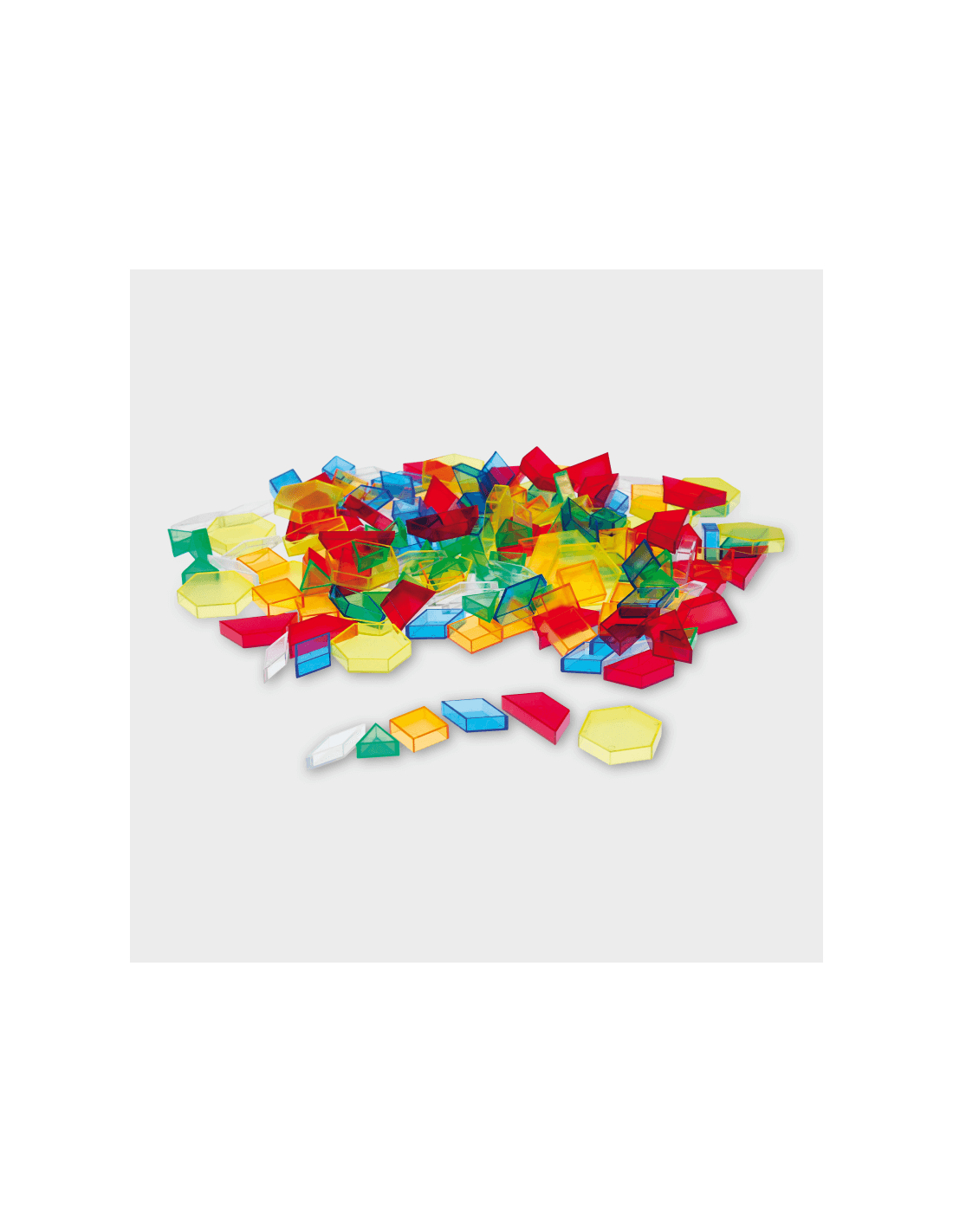 60 Solides Géométriques Translucides FLCPJGV - Formes 3D éducatives - Montessori - Boîte De Rangement