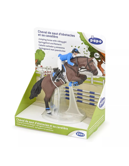 Cheval Saut d'Obstacle Cavalière Papo 51560 | LesMinis