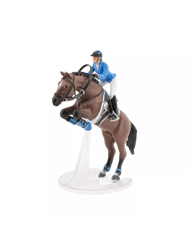 Cheval Saut d'Obstacle Cavalière Papo 51560 | LesMinis