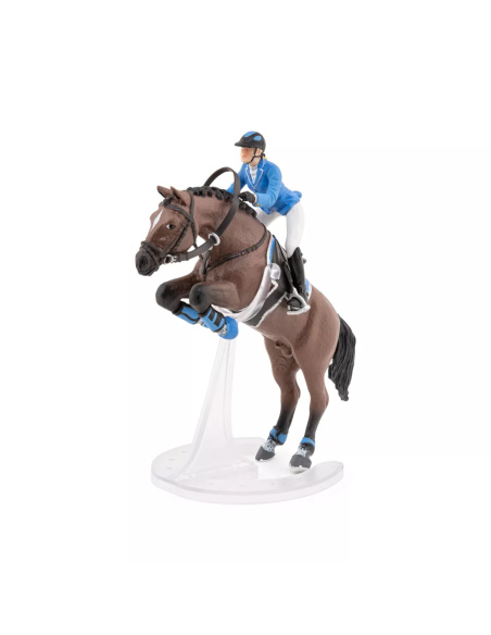 Cheval Saut d'Obstacle Cavalière Papo 51560 | LesMinis