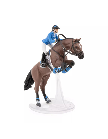 Cheval Saut d'Obstacle Cavalière Papo 51560 | LesMinis