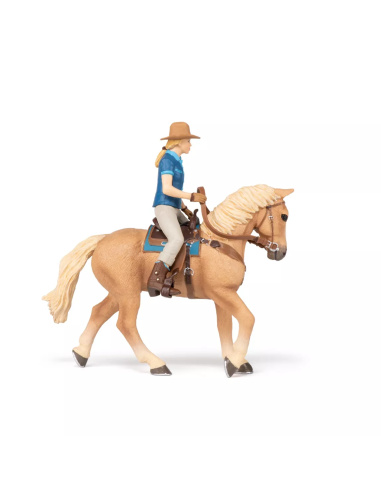 Cheval Western Cavalière Papo 51566 | Barrel Racing | LesMinis