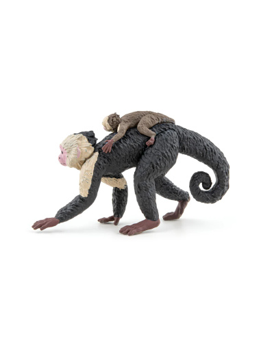 Capucin Papo – Figurine singe avec bébé (Ref. 50312)