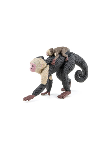 Capucin Papo – Figurine singe avec bébé (Ref. 50312)