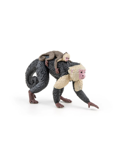 Capucin Papo – Figurine singe avec bébé (Ref. 50312)