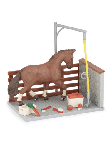 Aire de douche et accessoires – Playset Papo 60116