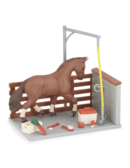 Aire de douche et accessoires – Playset Papo 60116