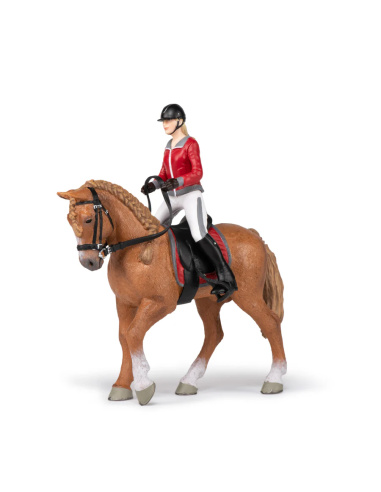 Cheval de promenade et cavalière – Figurine Papo 51564