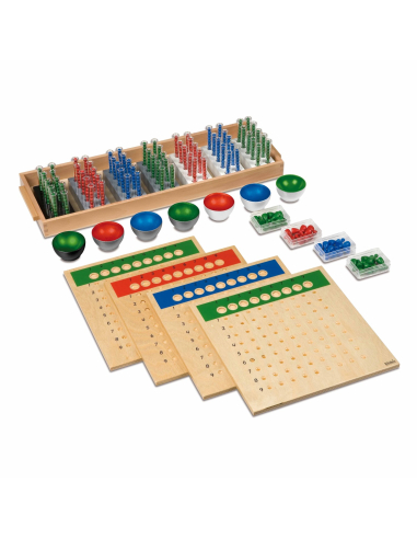 Coupelle en bois blanc / vert – Nienhuis Montessori | Les Minis