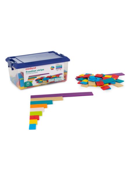 Coffret de Réglettes de Fractions Miniland - Méthode Mathématiques Singapour