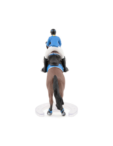 Cheval de saut d’obstacles et sa cavalière – Figurine Papo 51560