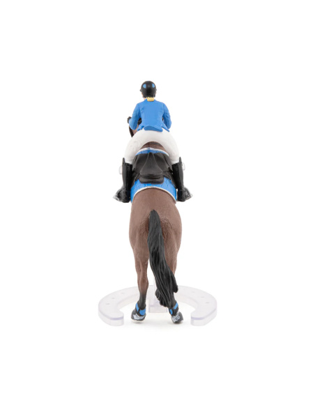 Cheval de saut d’obstacles et sa cavalière – Figurine Papo 51560