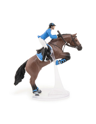 Cheval de saut d’obstacles et sa cavalière – Figurine Papo 51560