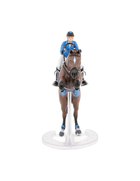 Cheval de saut d’obstacles et sa cavalière – Figurine Papo 51560