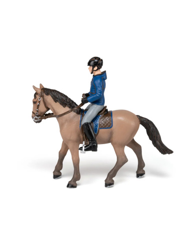 Cheval de promenade et son cavalier – Figurine Papo 51565