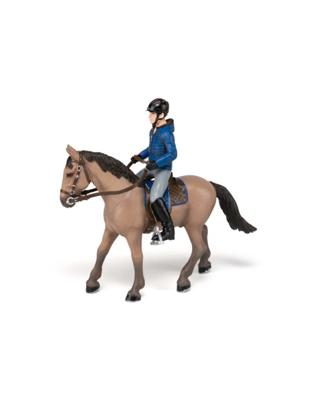 Cheval de promenade et son cavalier – Figurine Papo 51565