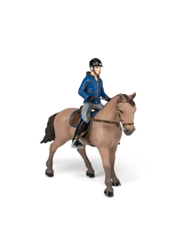 Cheval de promenade et son cavalier – Figurine Papo 51565