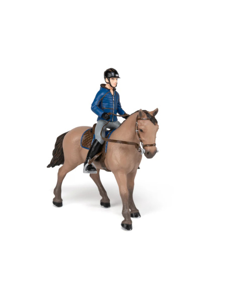 Cheval de promenade et son cavalier – Figurine Papo 51565