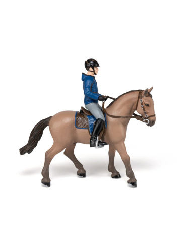 Cheval de promenade et son cavalier – Figurine Papo 51565