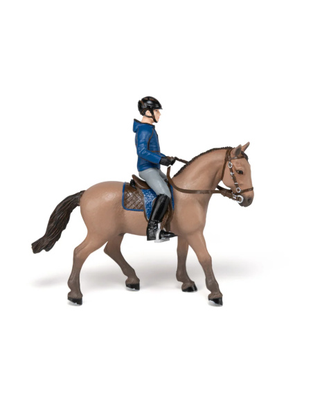 Cheval de promenade et son cavalier – Figurine Papo 51565