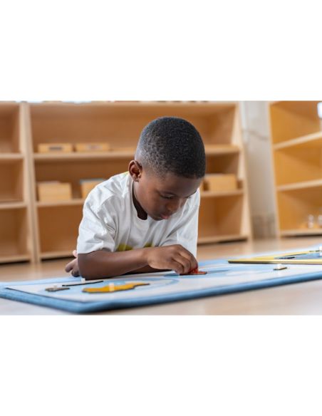 Planisphère Montessori Nienhuis - Carte Puzzle Géographique | Découverte Mondiale pour Enfants