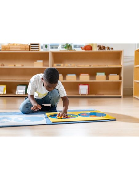Planisphère Montessori Nienhuis - Carte Puzzle Géographique | Découverte Mondiale pour Enfants