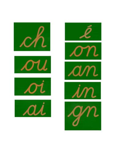 Lettres Rugueuses Montessori Phonogrammes Graphèmes Cursives Françaises