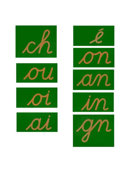 Lettres Rugueuses Montessori Phonogrammes Graphèmes Cursives Françaises