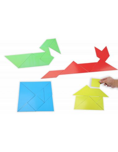 Tangram magnétique 28 pièces – géométrie et logique en classe