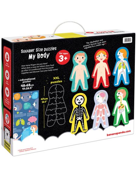 Puzzle géant éducatif “Mon corps” – Corps humain dès 3 ans