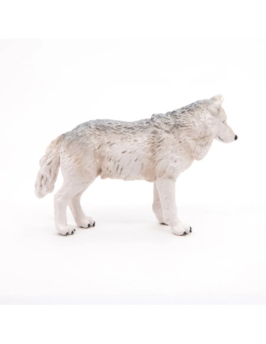 Figurine Loup Polaire Papo 50195 — Le loup blanc des grands espaces arctiques | LesMinis